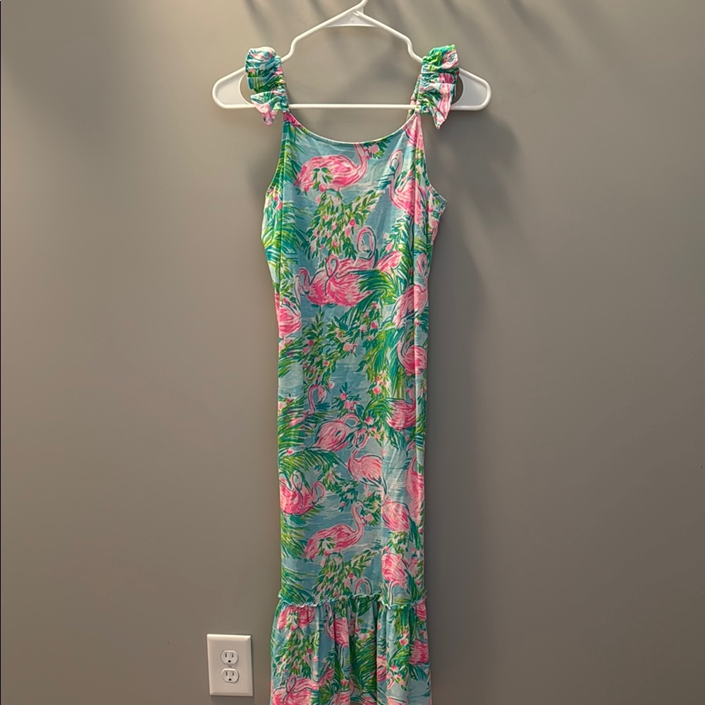 Lily Pulitzer Flamingo Print Maxi Dress
